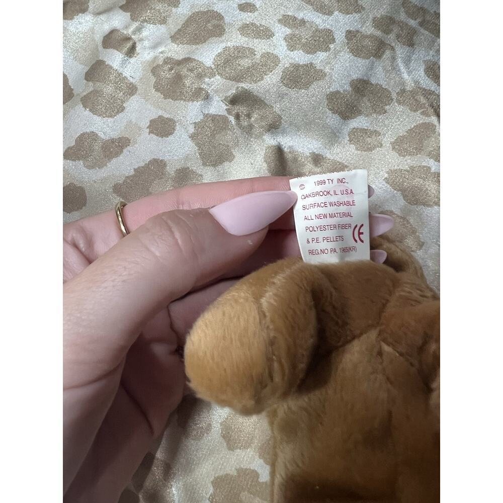 Ty Beanie Baby TINY the Dog 5" Plush Toy - Picture 4 of 4